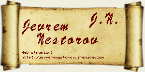 Jevrem Nestorov vizit kartica